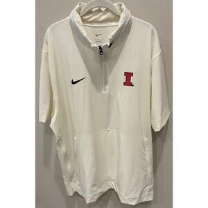 Illinois Fighting Illini - Nike Team Issue Rain 1/4 Zip w/ Hoodie - Men's XL